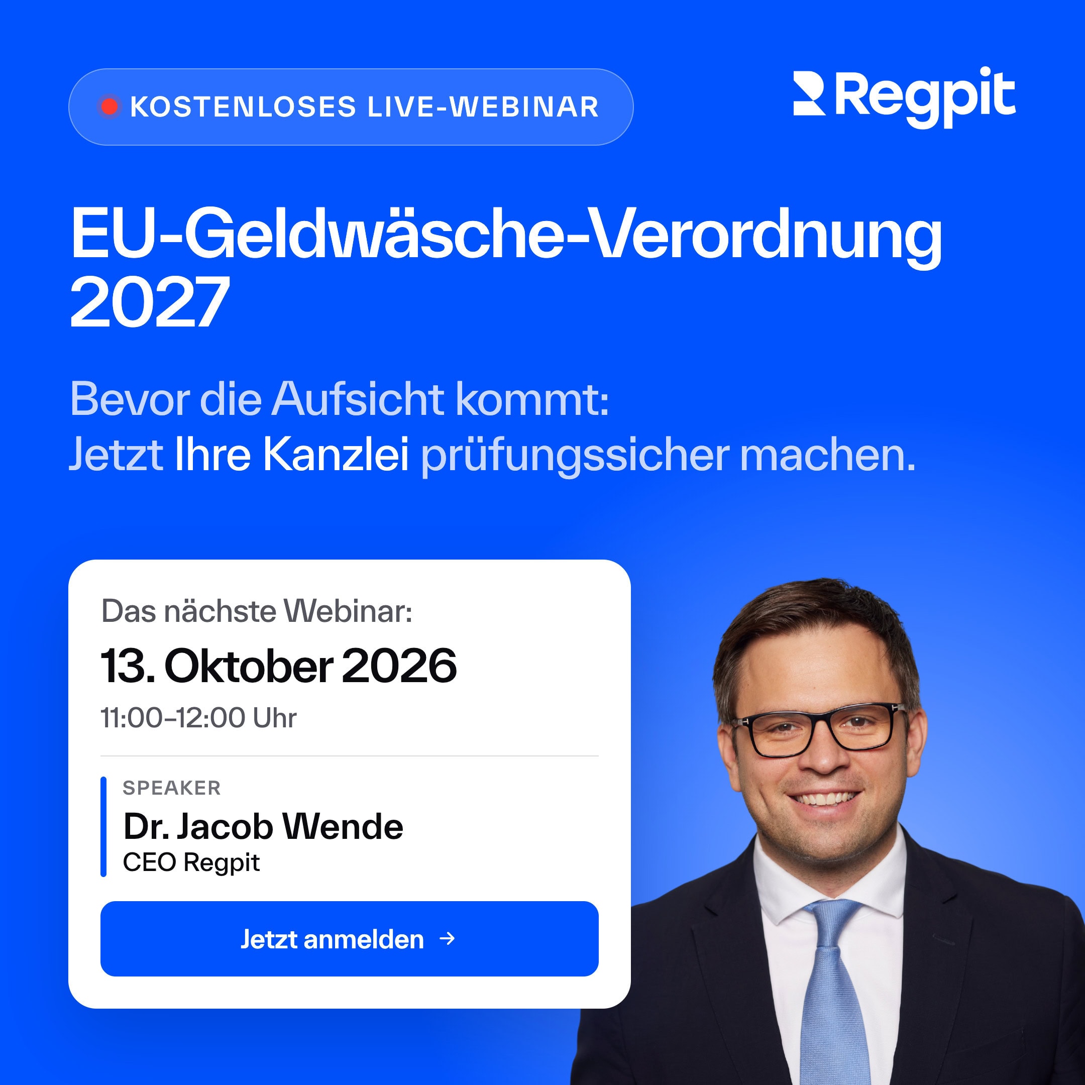 Webinar: EU-AML-Verordnung 2027 – Geldwäscheprävention für Kanzleien